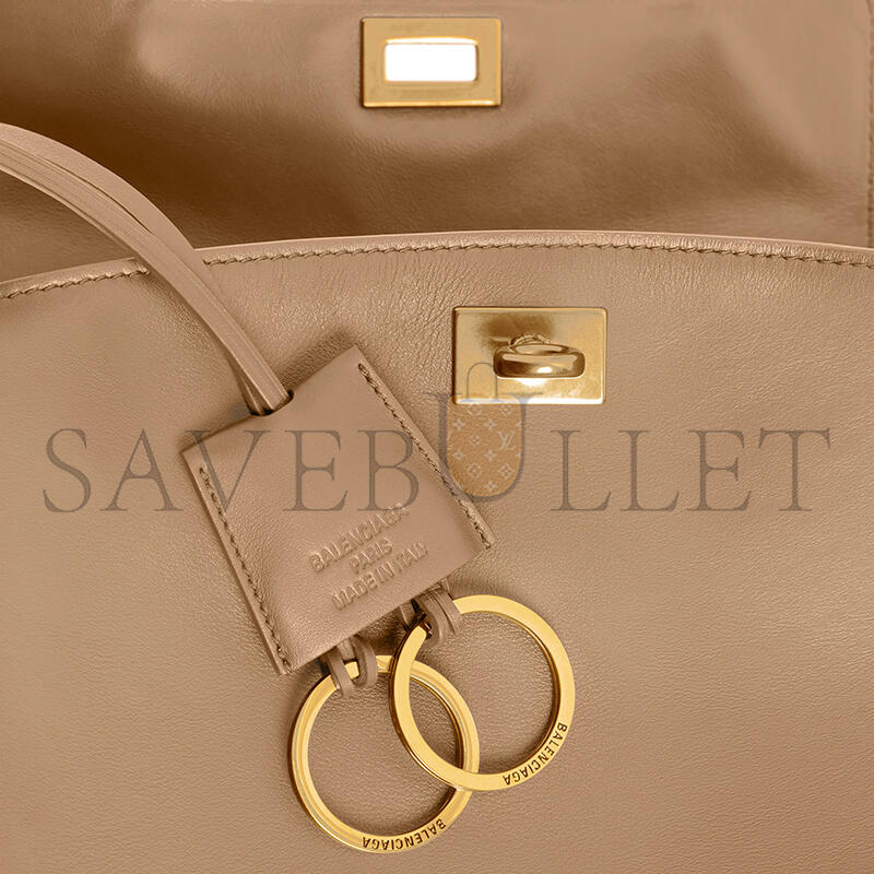 BALENCIAGA WOMEN'S RODEO HANDBAG MINI IN LATTE 7954562AA4V2621 (23*17*10cm)